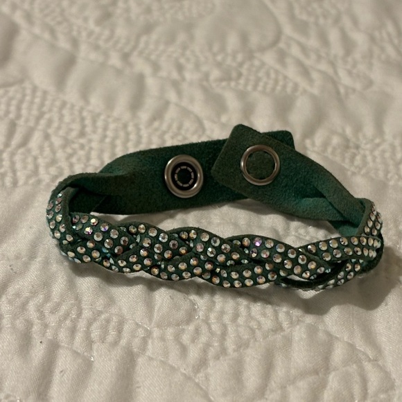 Swarovski and suede braided bracelet - Picture 3 of 3
